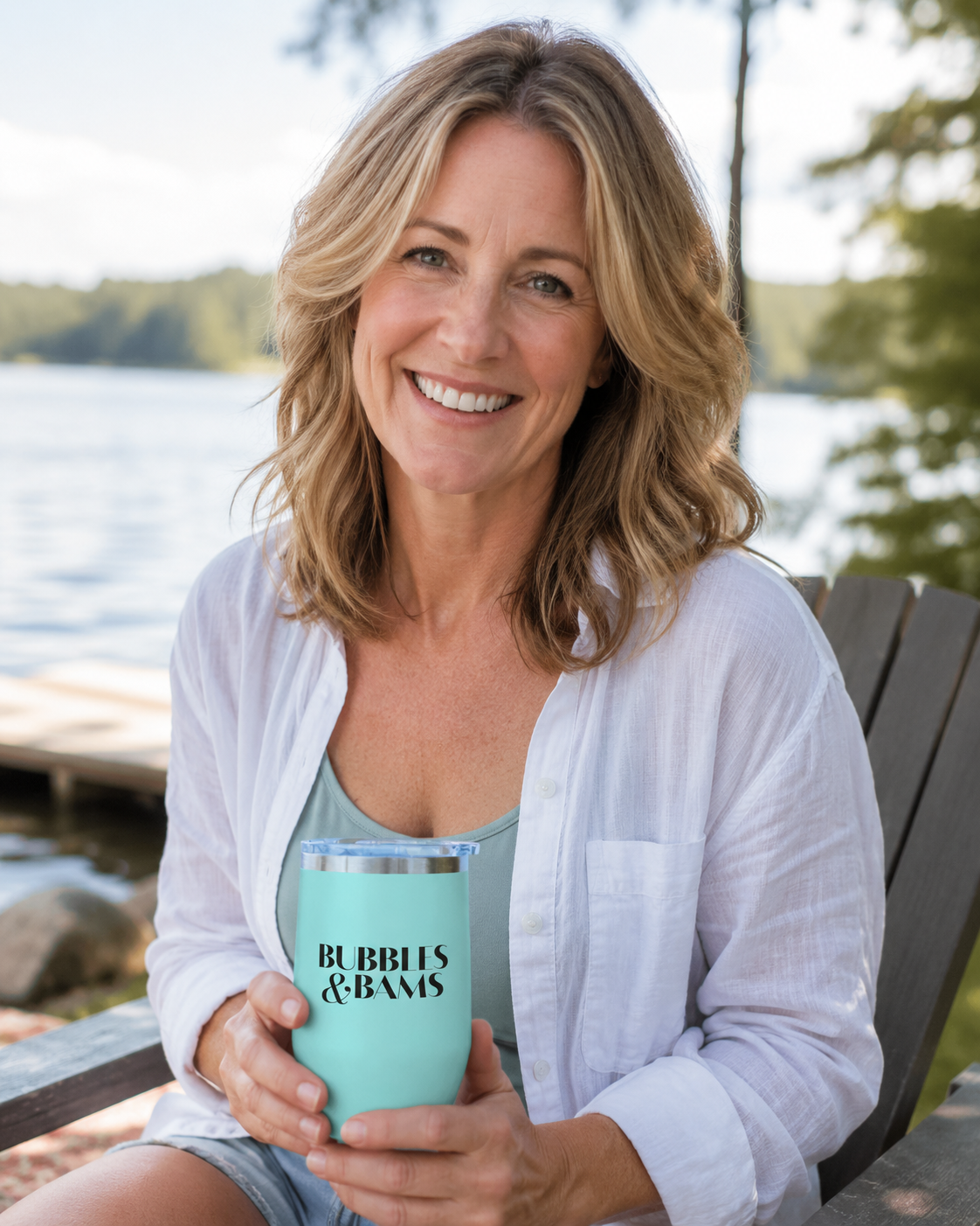Bubbles & Bams Wine Tumbler