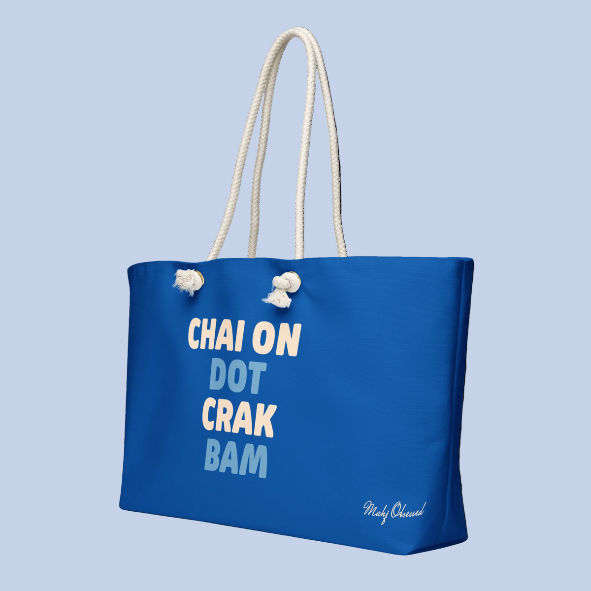 Chai On Dot Crak Bam weekender bag
