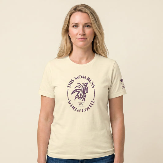 Women's mahjong t-shirt Natural front view - Mahj Obsessed [color:natural]