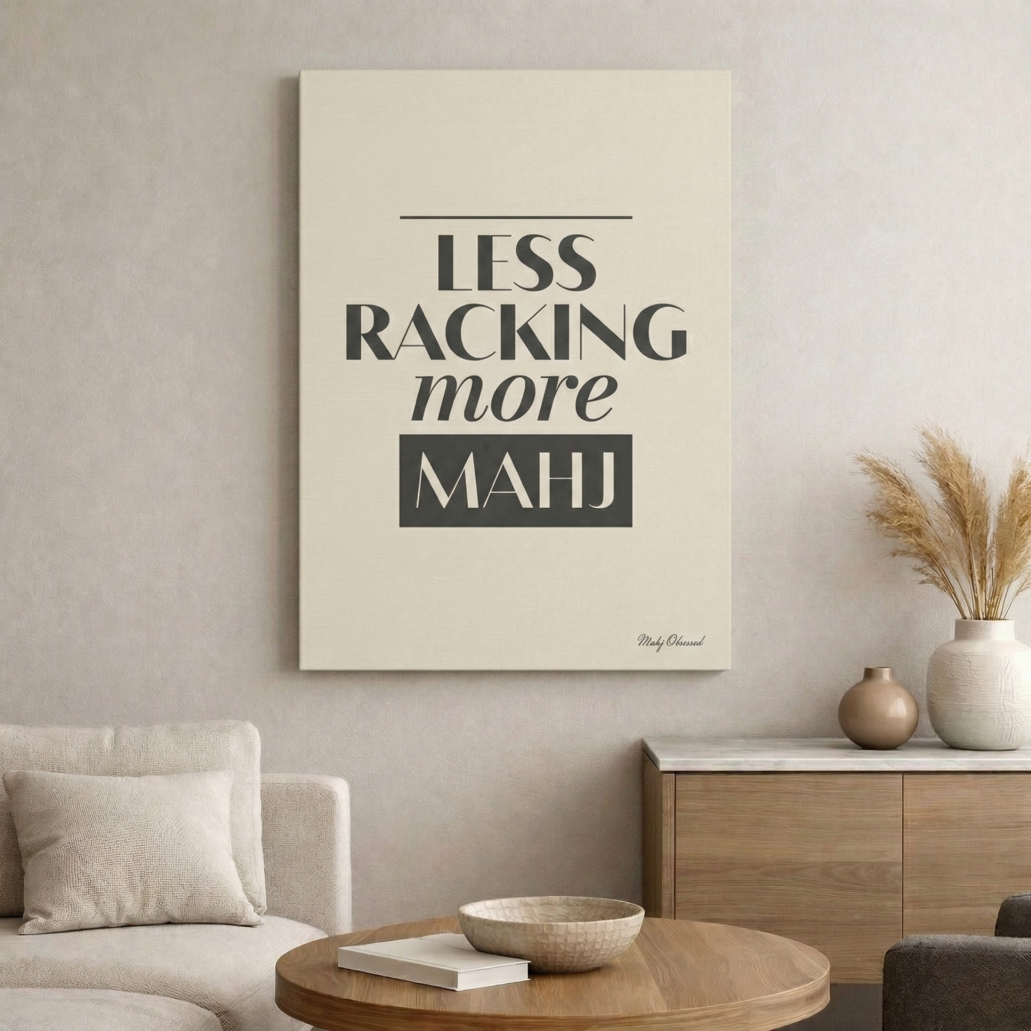 More or Less Ivory Canvas