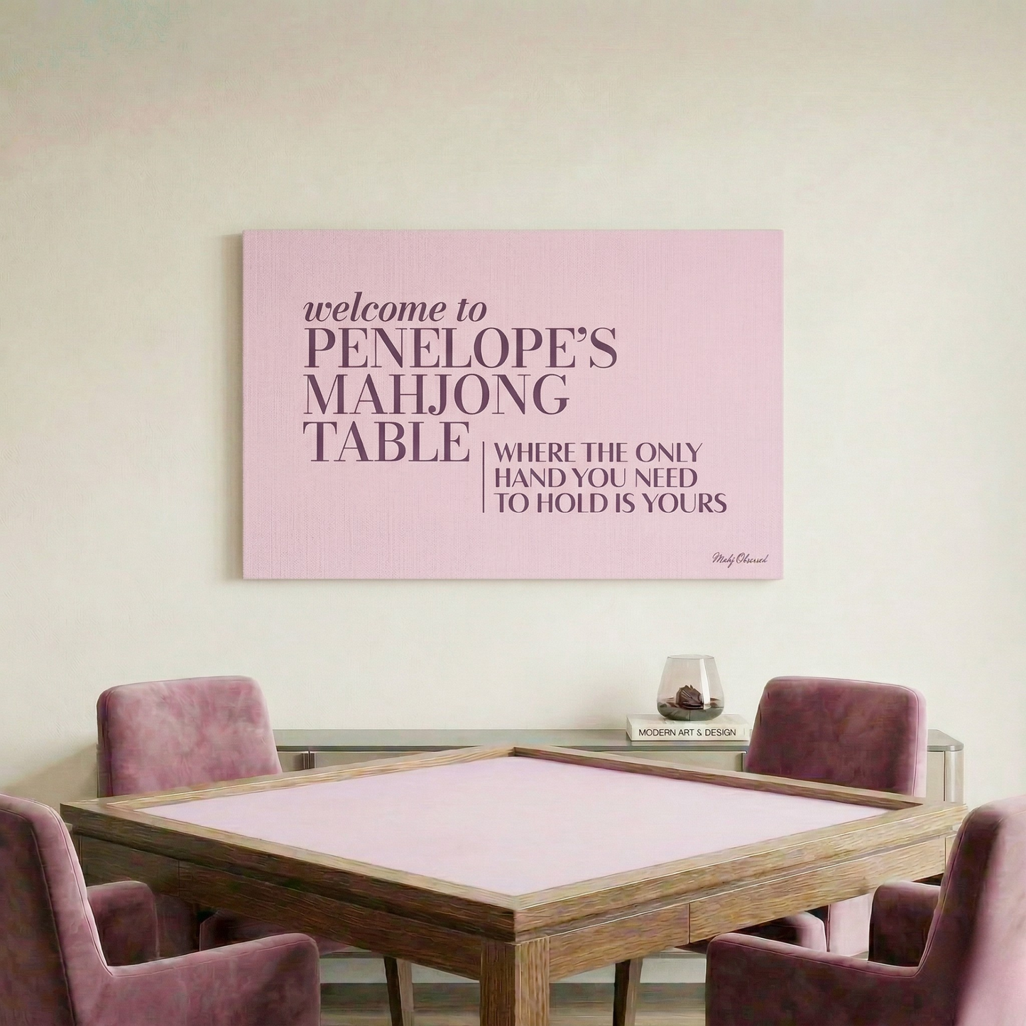 Independent Table Lavender Canvas