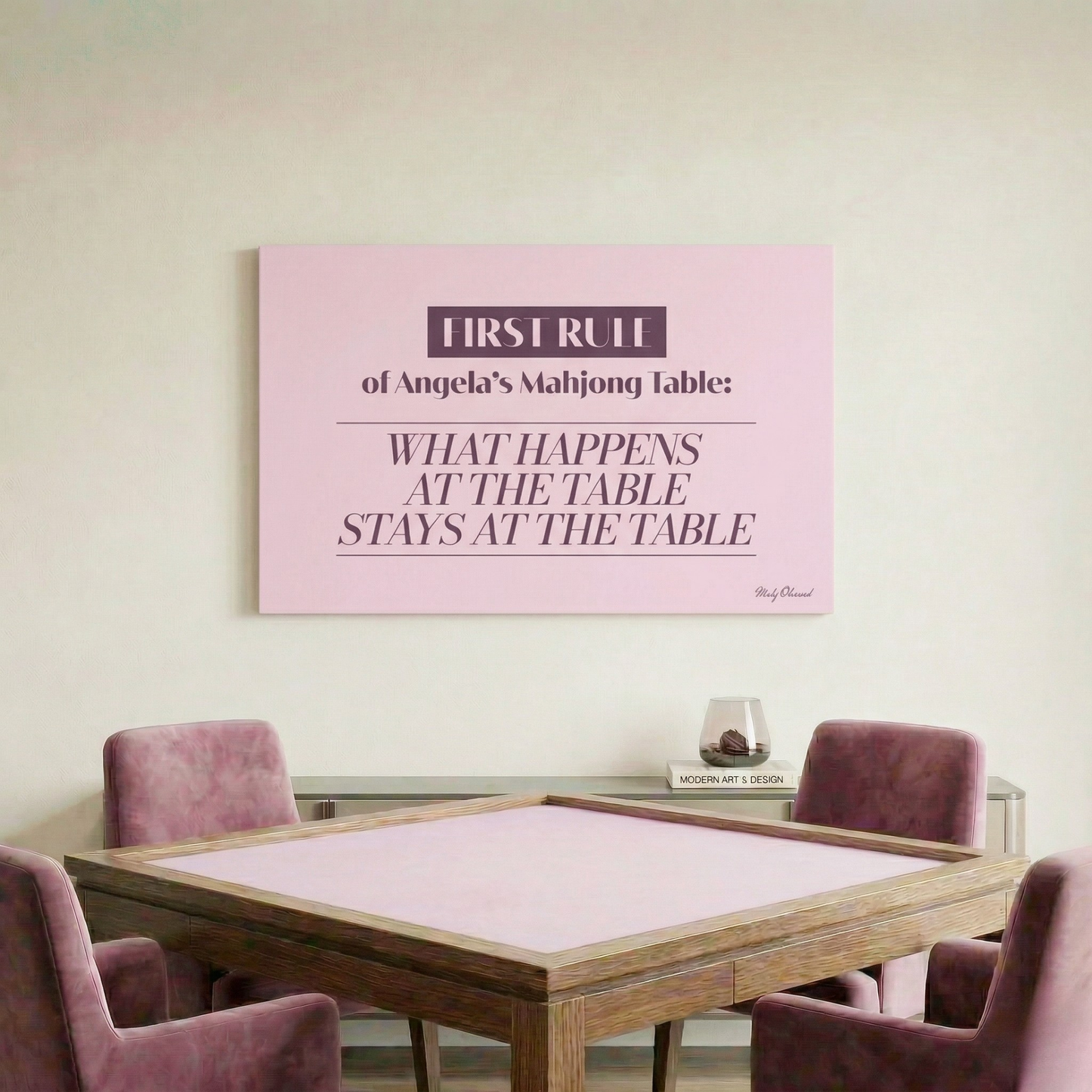 The Trusted Circle Table Lavender Canvas