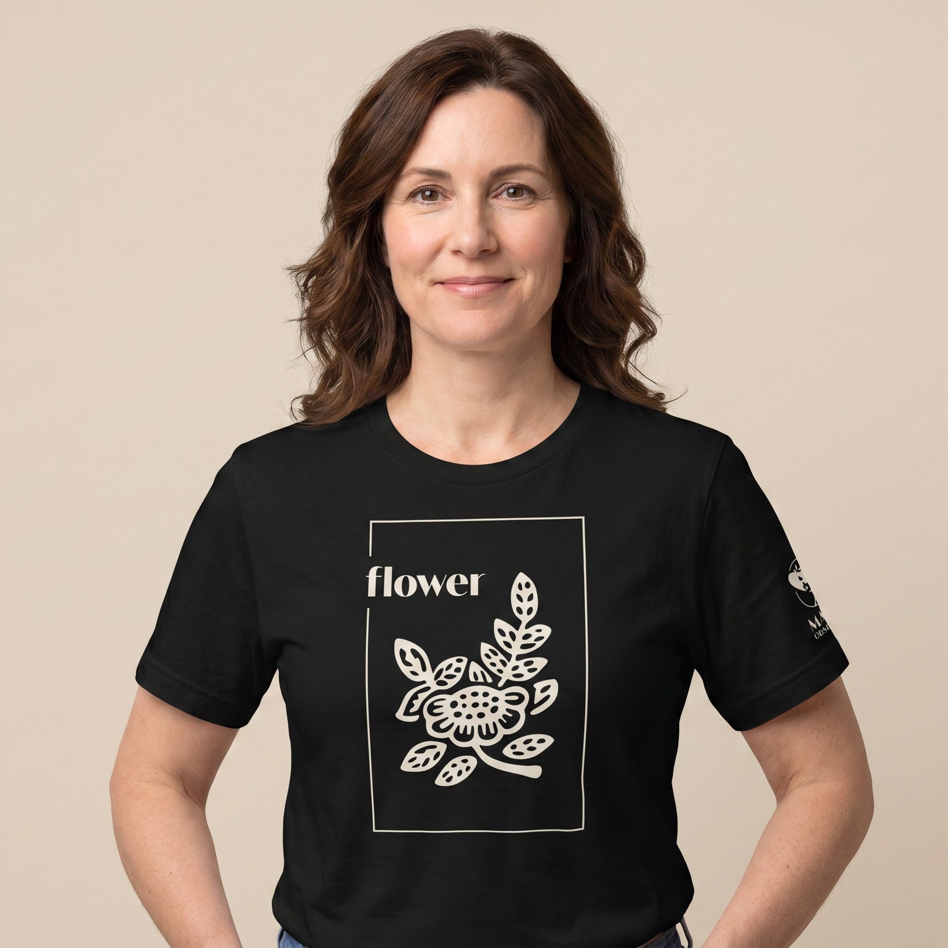 Women's mahjong t-shirt Black front view - Mahj Obsessed [color:black]