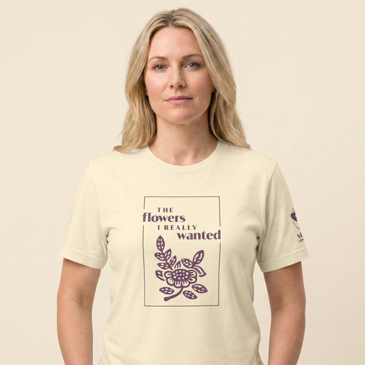 Women's mahjong t-shirt Natural front view - Mahj Obsessed [color:natural]