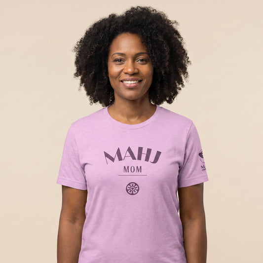 Women's mahjong t-shirt Lilac front view - Mahj Obsessed [color:lilac]
