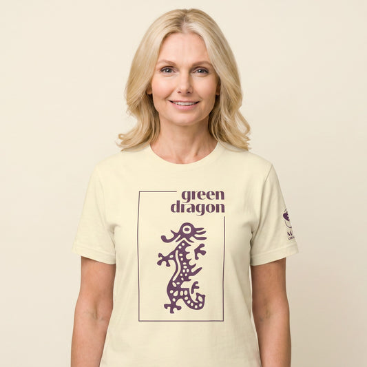Women's mahjong t-shirt Natural front view - Mahj Obsessed [color:natural]