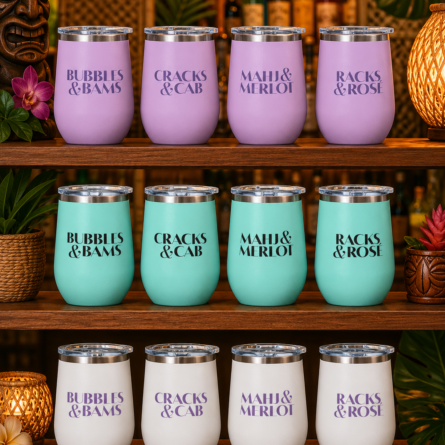 Happy Hour Wine Tumbler Set of 4