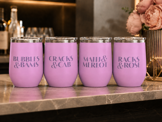 Happy Hour Wine Tumbler Set of 4