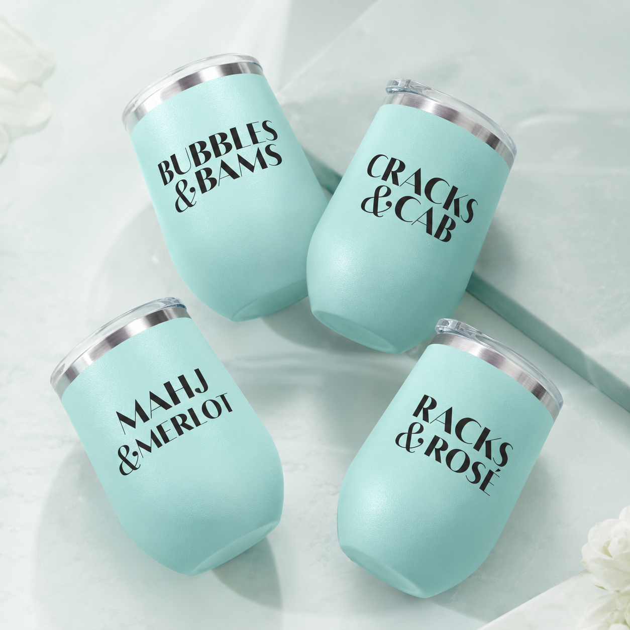 Happy Hour Wine Tumbler Set of 4