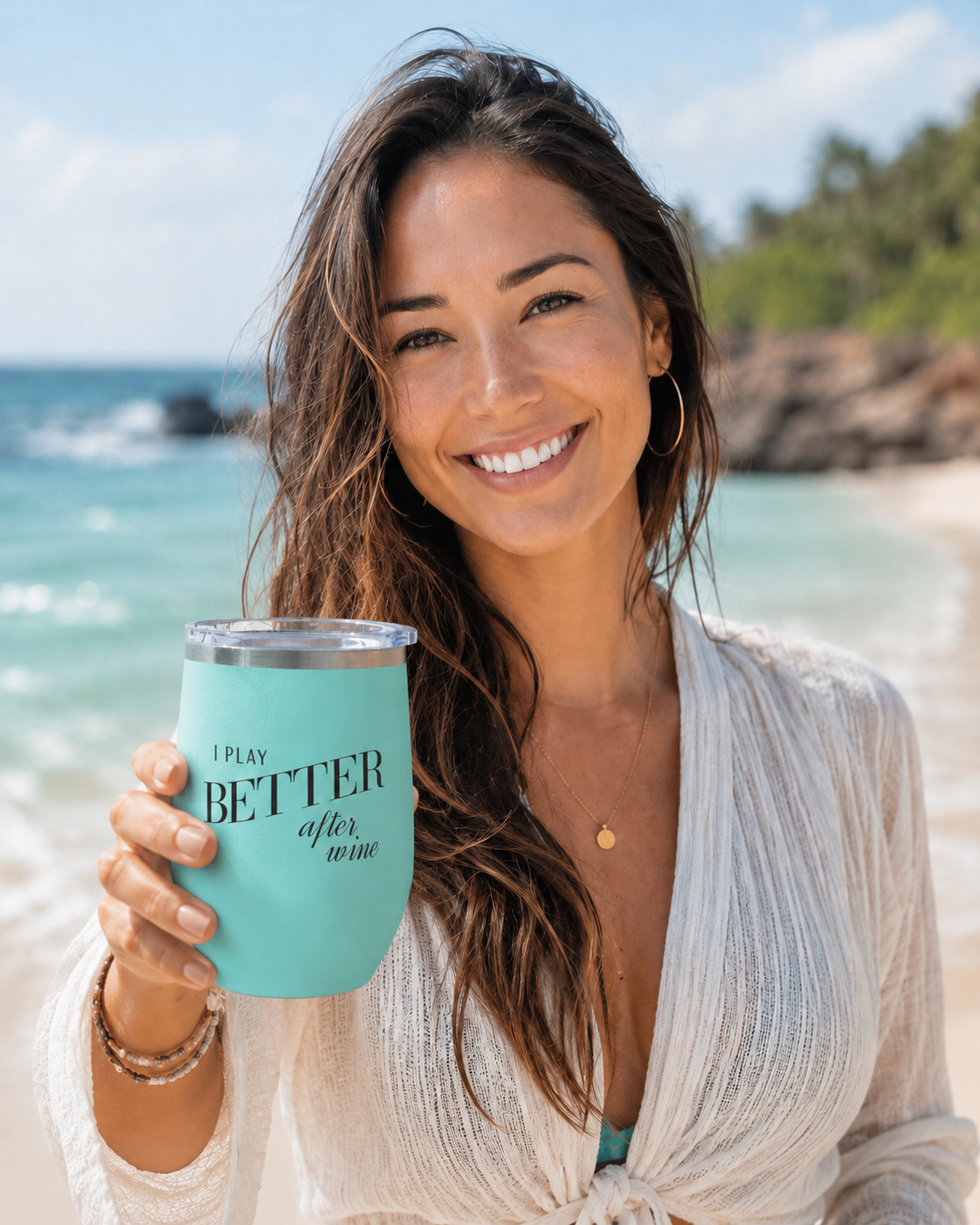 I Play Better After Wine Tumbler