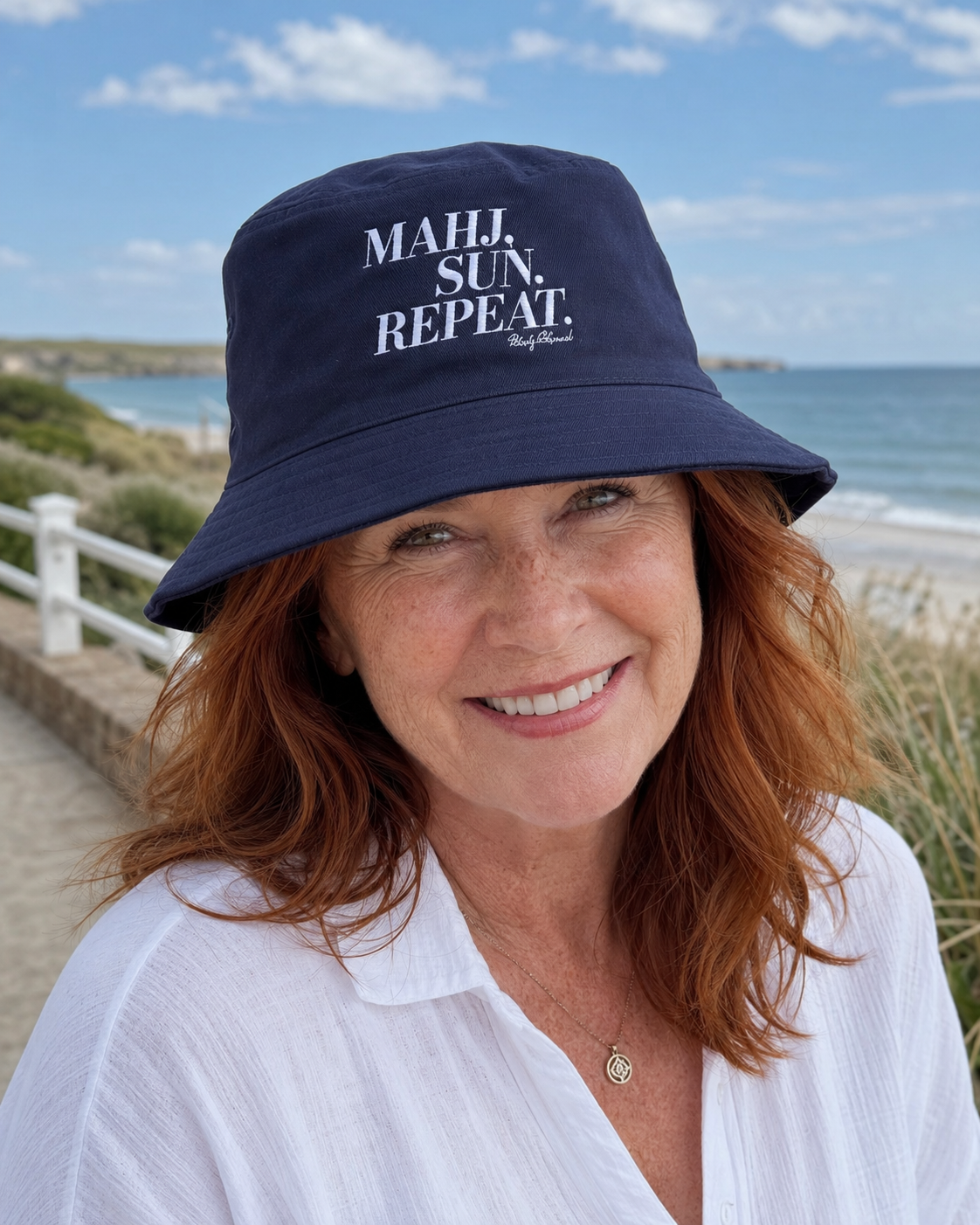 Mahj. Sun. Repeat Bucket Hat