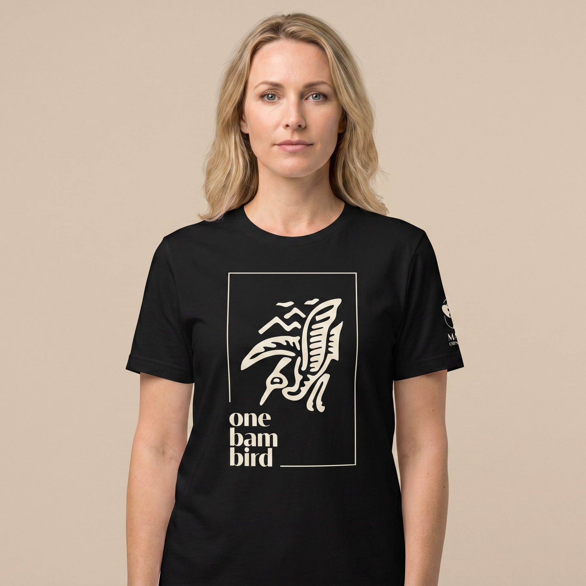 Women's mahjong t-shirt Black front view - Mahj Obsessed [color:black]