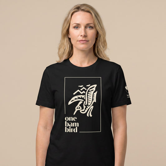 Women's mahjong t-shirt Black front view - Mahj Obsessed [color:black]