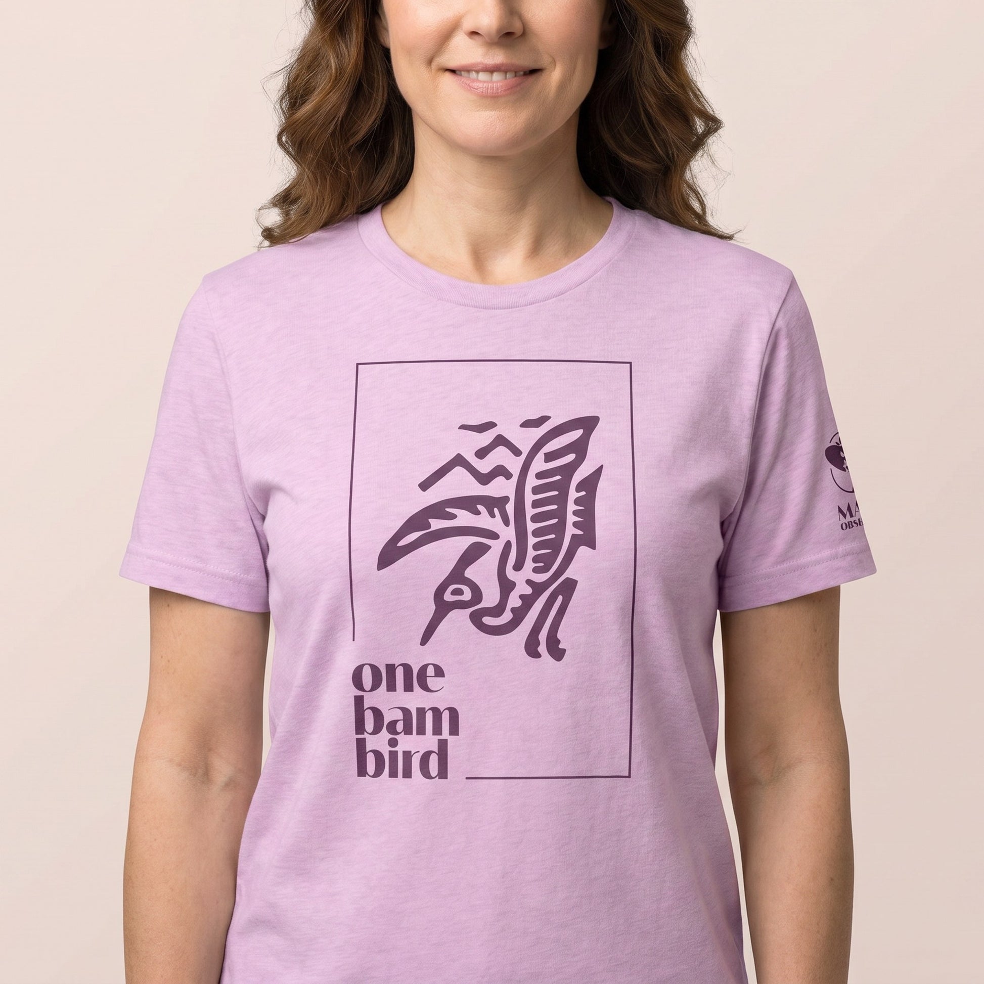Women's mahjong t-shirt Lilac front view - Mahj Obsessed [color:lilac]