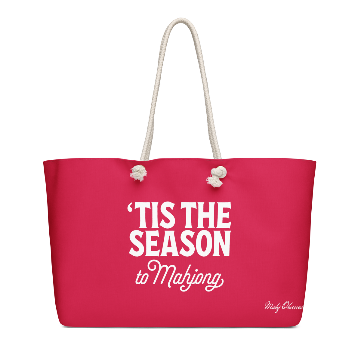 'Tis the Season to Mahjong weekender bag