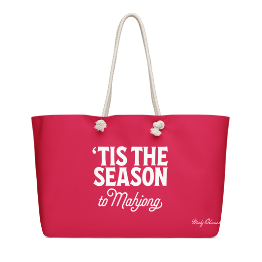 'Tis the Season to Mahjong weekender bag