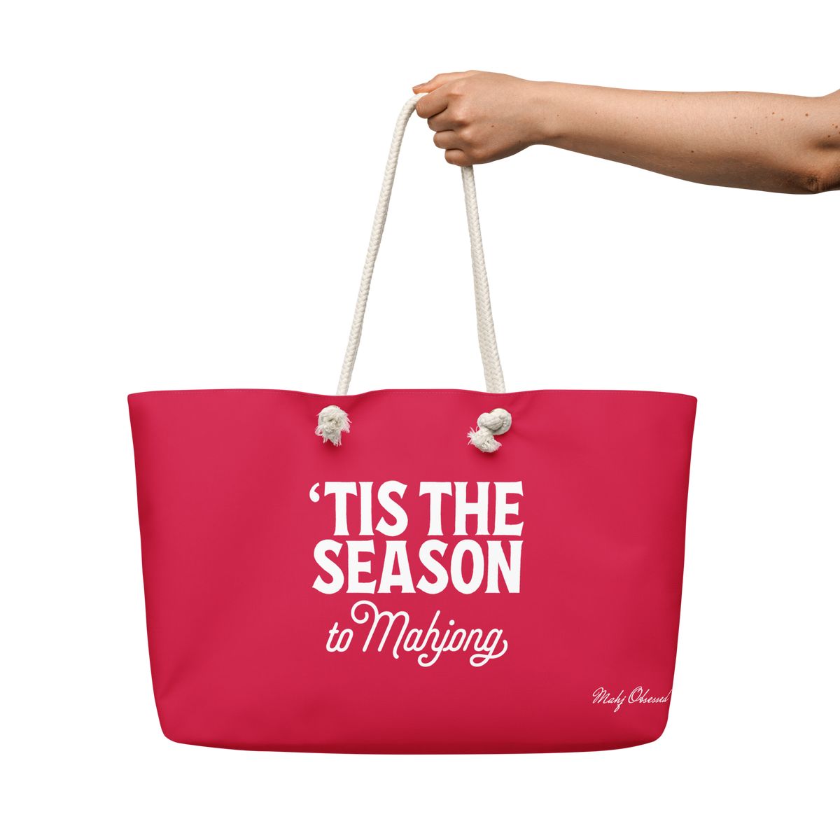 'Tis the Season to Mahjong weekender bag