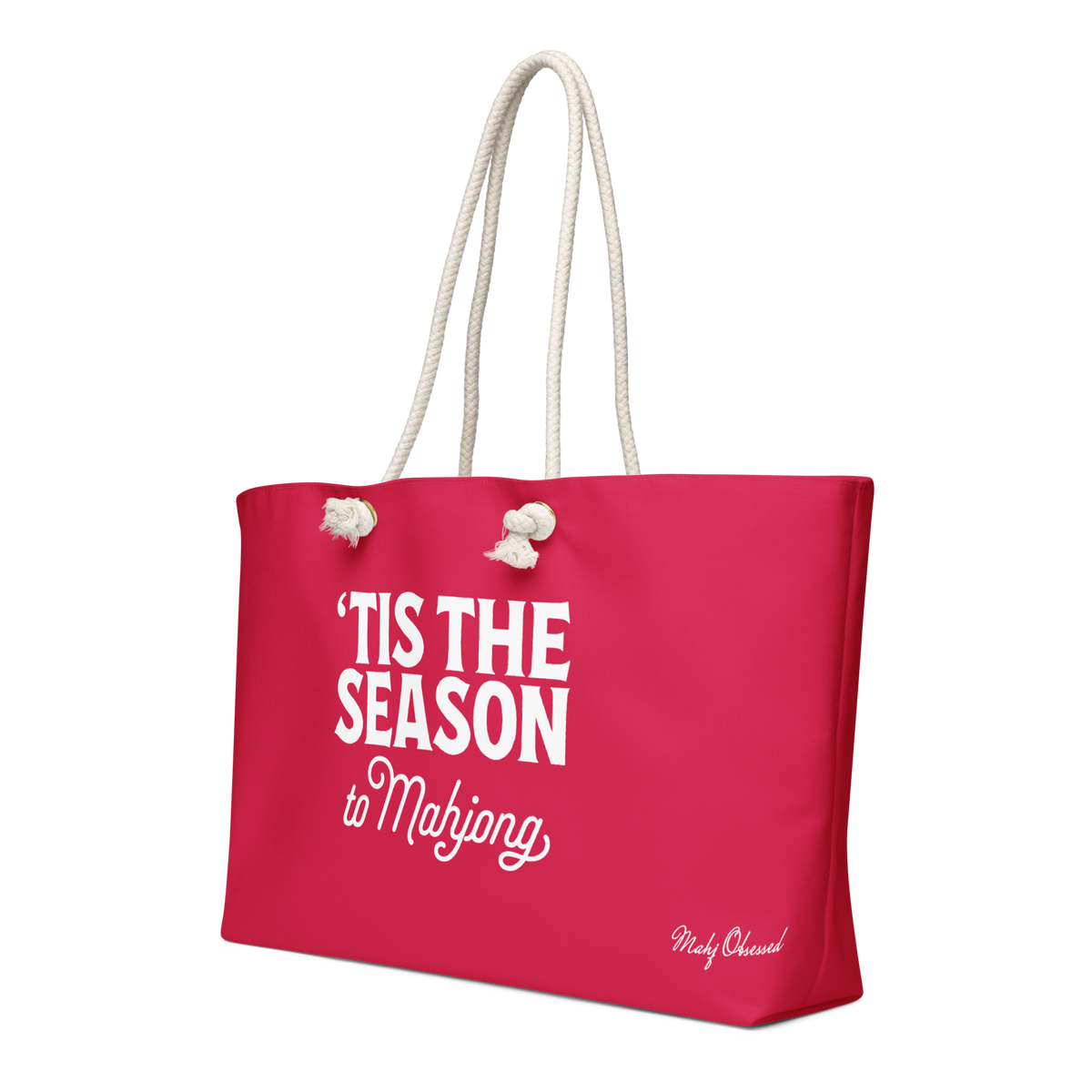 'Tis the Season to Mahjong weekender bag