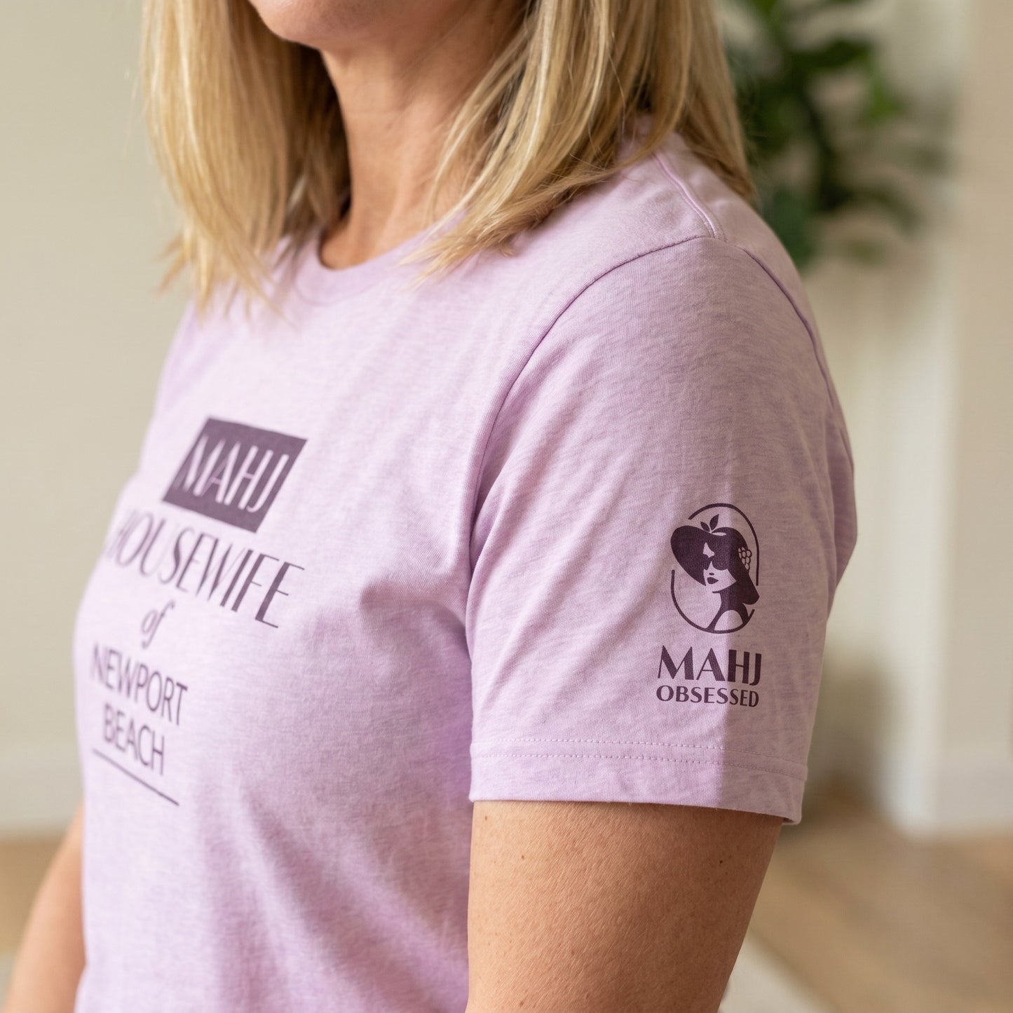 Mahjong t-shirt sleeve detail Lilac - Mahj Obsessed [color:lilac]