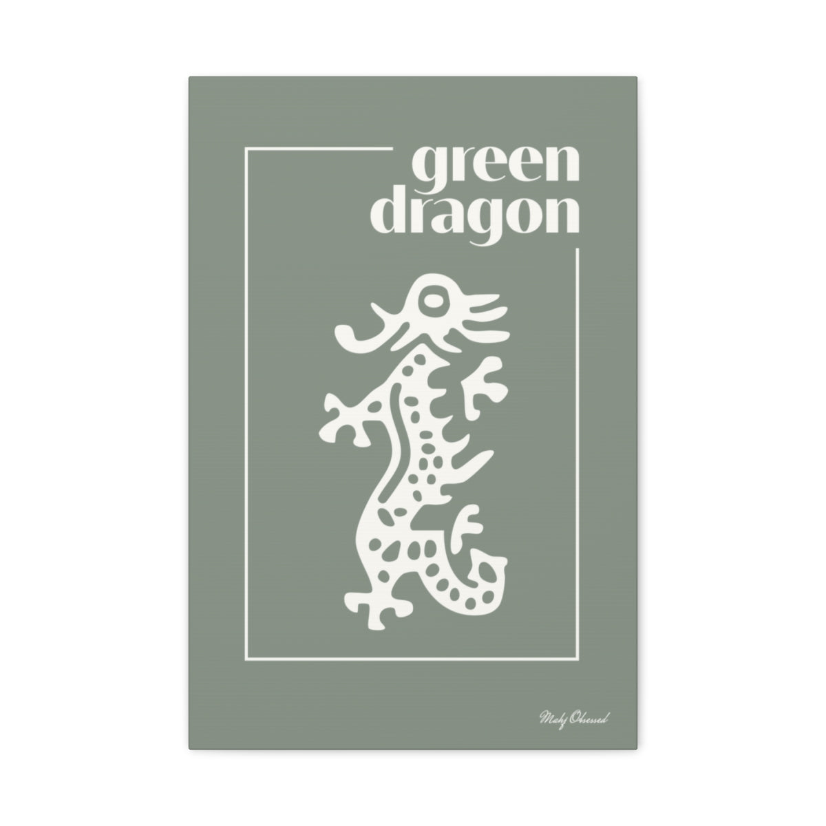 Green Dragon Green Canvas