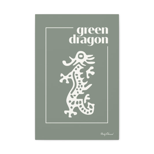 Green Dragon Green Canvas