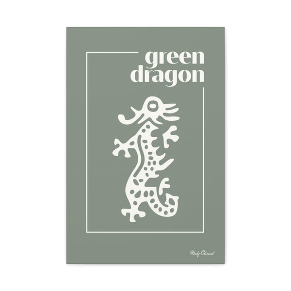 Green Dragon Green Canvas
