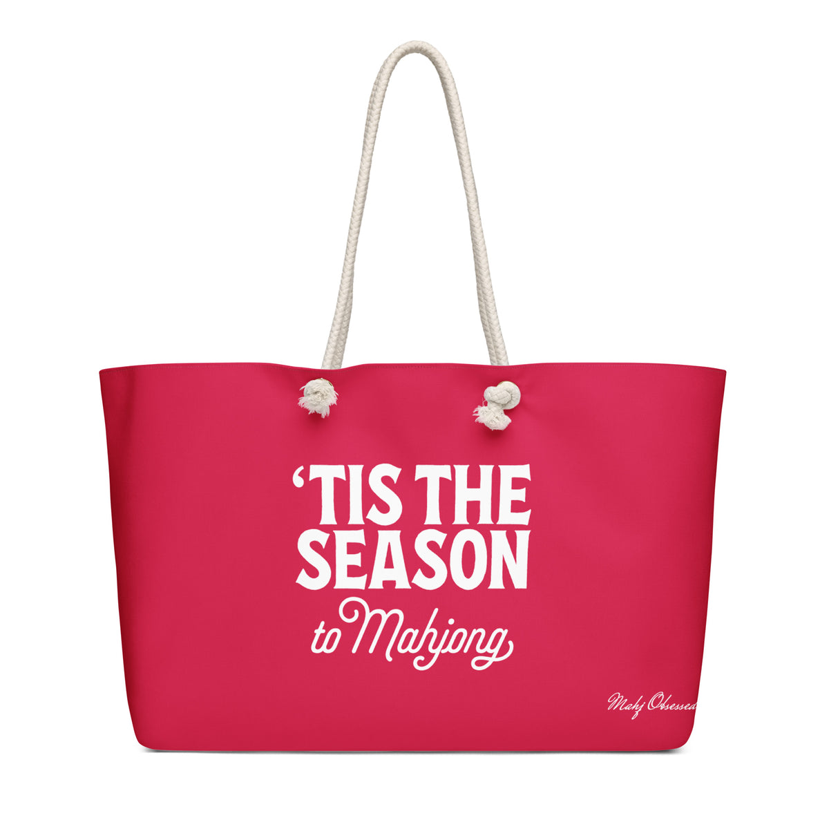 'Tis the Season to Mahjong weekender bag