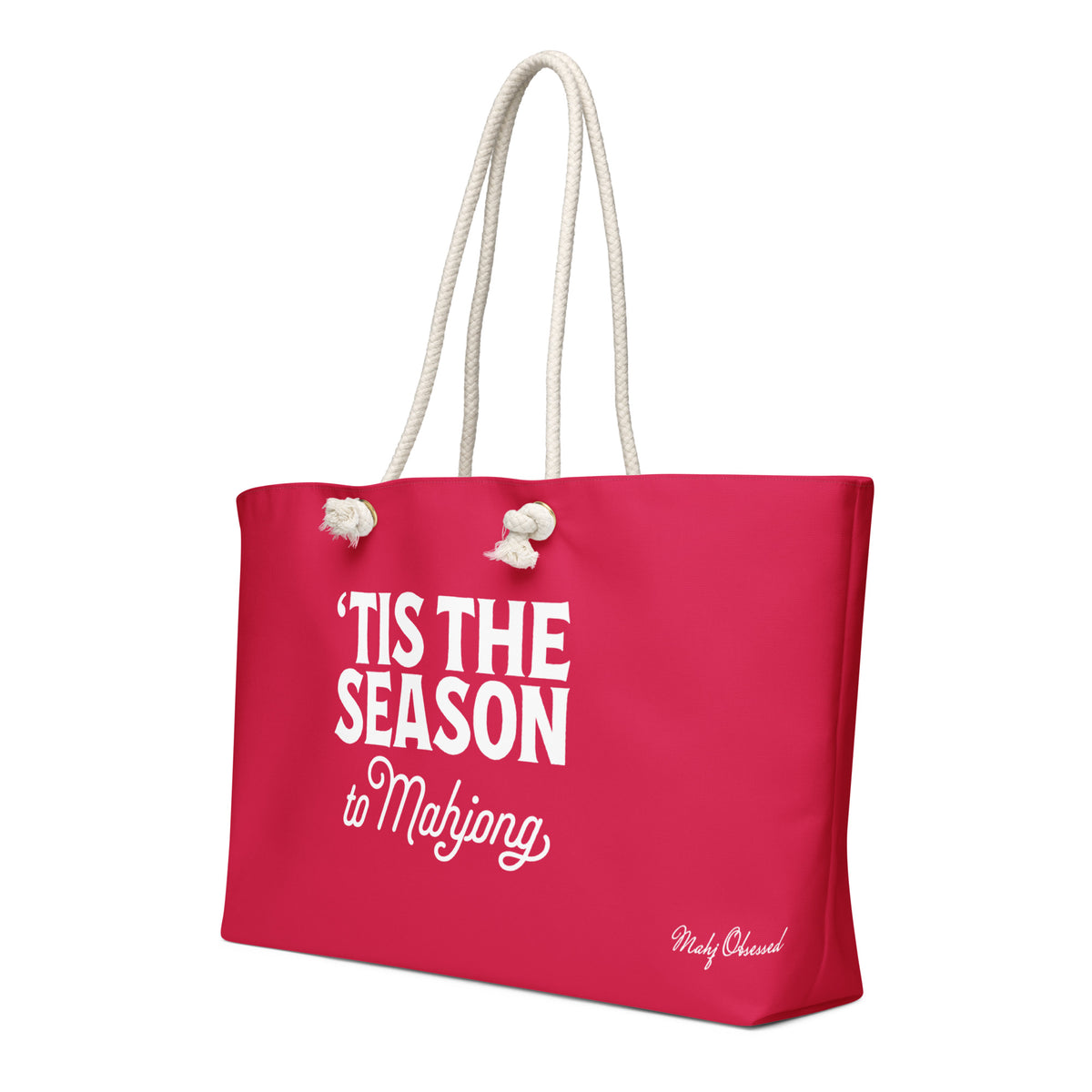 'Tis the Season to Mahjong weekender bag