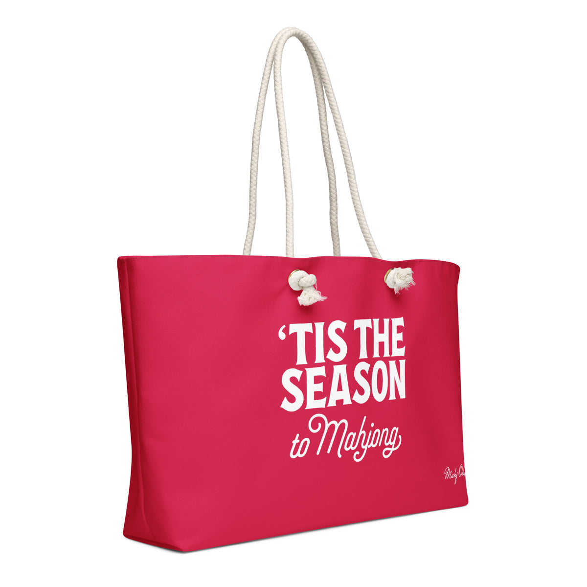 'Tis the Season to Mahjong weekender bag