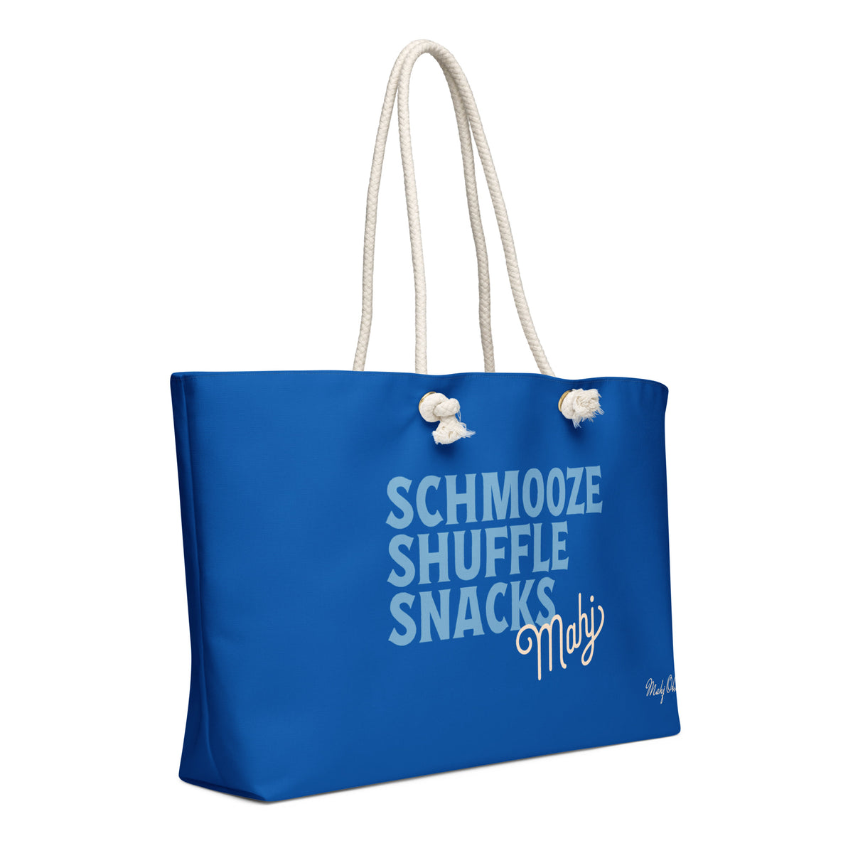 Schmooze Shuffle Snacks weekender bag