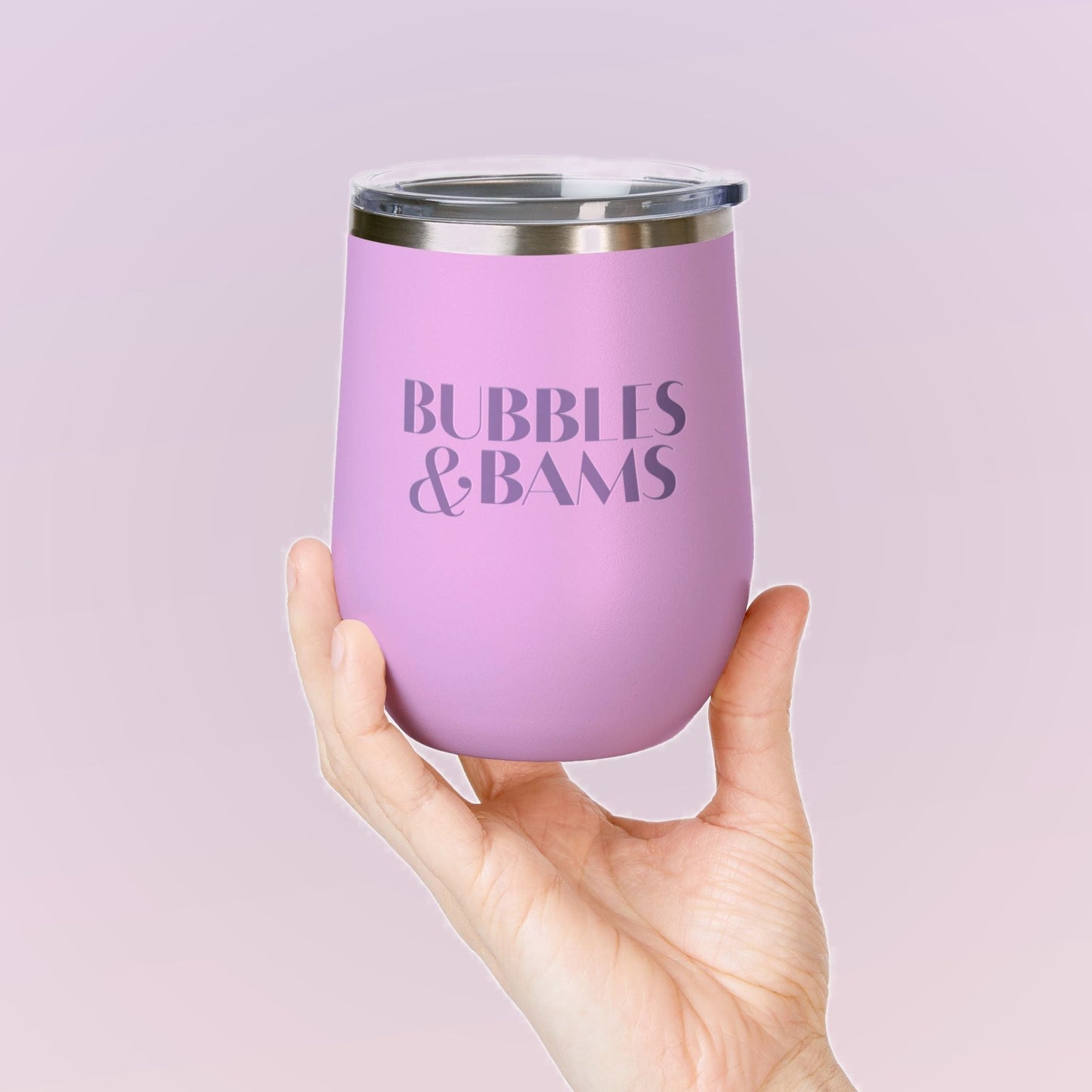 Bubbles & Bams Wine Tumbler